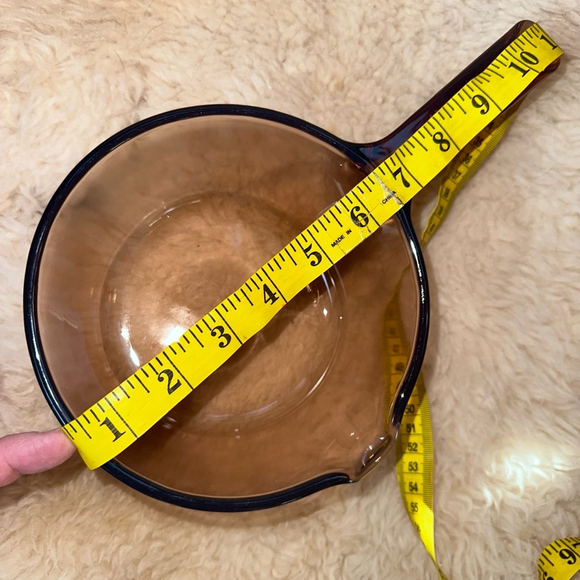 Vintage Corning Ware Vision Amber Glass 1L Sauce Pot Pan With Pour Spout USA - Picture 6 of 6